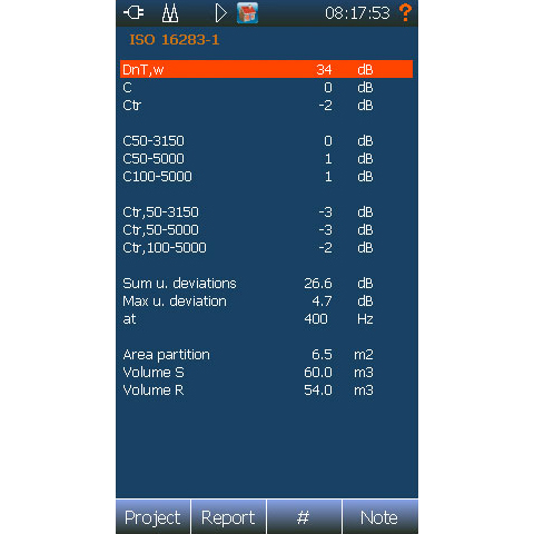 Building acoustic – rating view 2, numerical table to present the single number index along with the spectrum adaption terms.